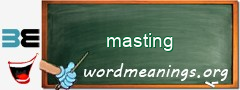 WordMeaning blackboard for masting